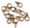 10 22mm Antique Copper Lobster Claw Clasps